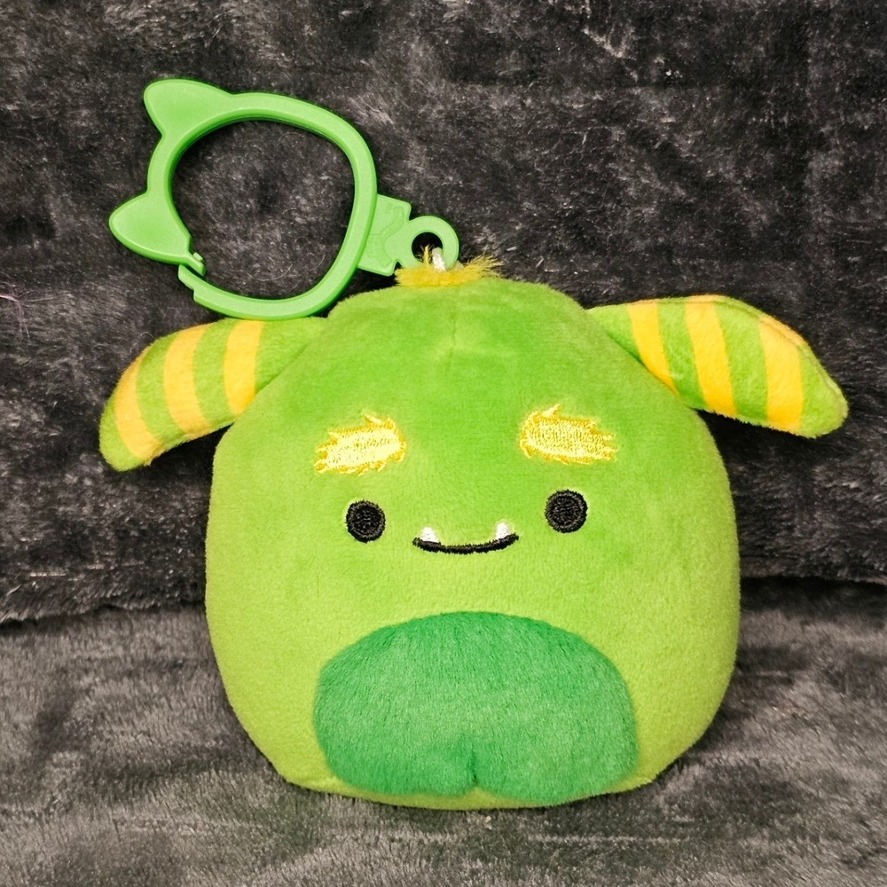 Squishmallows Callum the Monster 3.5" Plush Green Clip Halloween Squad 2024